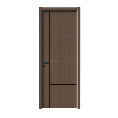 Prehung WPC Shaker Door Exterior Flush Front Entrance Bedroom Other Interior Single Slab Wood Doors Design With Smart Lock