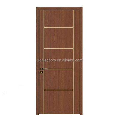 Prehung WPC Shaker Door Exterior Flush Front Entrance Bedroom Other Interior Single Slab Wood Doors Design With Smart Lock