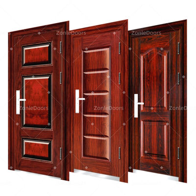 Turkish Style Armored Steel Metal Door Single Design Anti-theft Exterior Front Entrance Security Doors for House With Smart Lock