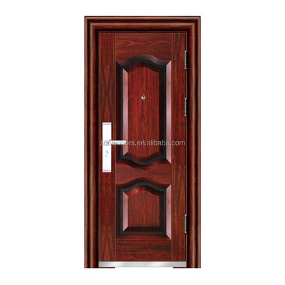 Turkish Style Armored Steel Metal Door Single Design Anti-theft Exterior Front Entrance Security Doors for House With Smart Lock