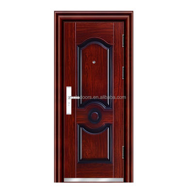 Turkish Style Armored Steel Metal Door Single Design Anti-theft Exterior Front Entrance Security Doors for House With Smart Lock