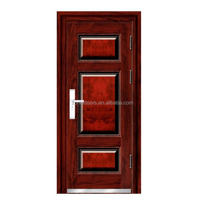 Turkish Style Armored Steel Metal Door Single Design Anti-theft Exterior Front Entrance Security Doors for House With Smart Lock