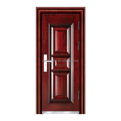 Turkish Style Armored Steel Metal Door Single Design Anti-theft Exterior Front Entrance Security Doors for House With Smart Lock