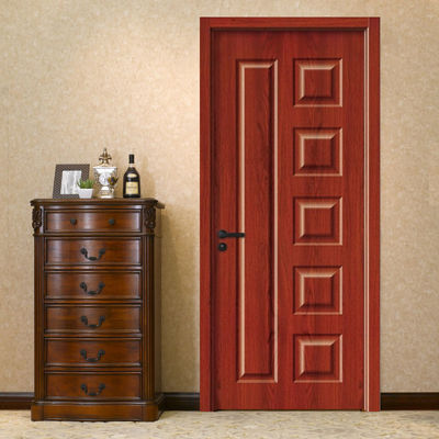 Simple Other OAK White Primed 6 Panels Soundproof Door Solid Composite Wood Melamine Interior Doors Design Price