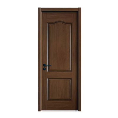 Solid Teak Wood MDF Laminated Panel Veneer Melamine Door Others Front Room Wooden Interior Doors House Design With Smart Lock