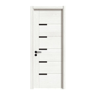Solid Teak Wood MDF Laminated Panel Veneer Melamine Door Others Front Room Wooden Interior Doors House Design With Smart Lock