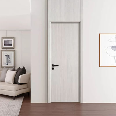 Solid Teak Wood MDF Laminated Panel Veneer Melamine Door Others Front Room Wooden Interior Doors House Design With Smart Lock