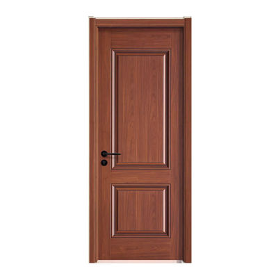 Customizable Wooden Wood Double Doors Solid Interior Veneer Room Modern Panel  Door for Office Philippines Price with Smart Lock
