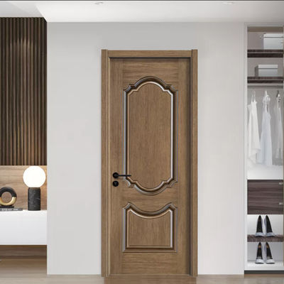Customizable Wooden Wood Double Doors Solid Interior Veneer Room Modern Panel  Door for Office Philippines Price with Smart Lock