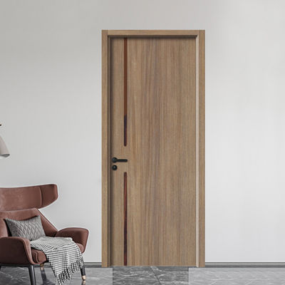China Wooden Bedroom Doors Design Prehung Melamine Mdf House Hotel Room Interior Wood Doors with Frames With Smart Lock