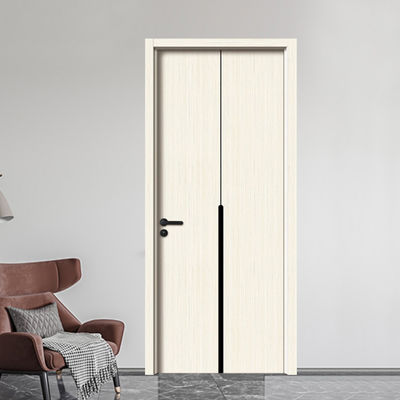 China Wooden Bedroom Doors Design Prehung Melamine Mdf House Hotel Room Interior Wood Doors with Frames With Smart Lock