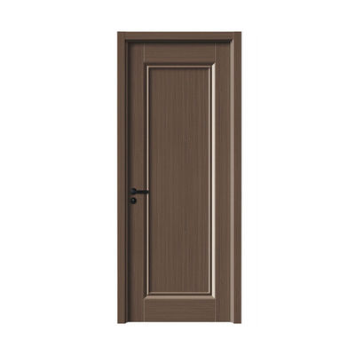 China Manufacture Wholesale Simple Design Mahogany Wood Entry Interior Wooden Door for House Room with Smart Lock