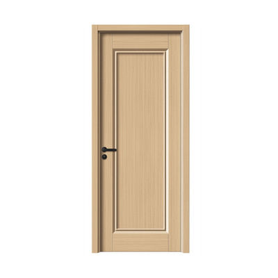 China Manufacture Wholesale Simple Design Mahogany Wood Entry Interior Wooden Door for House Room with Smart Lock