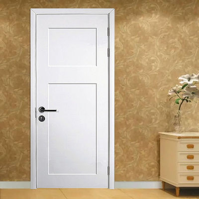Interior Design Picture Soundproof White Wpc Solid Door Sheet Board Raw Material Frame Branded  for Bathroom with Smart Lock