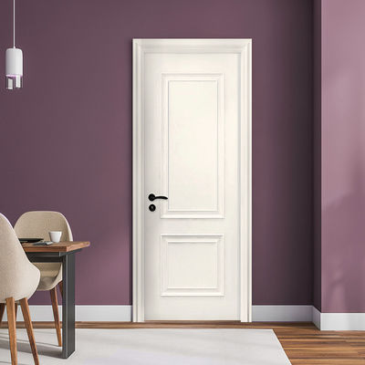 Interior Design Picture Soundproof White Wpc Solid Door Sheet Board Raw Material Frame Branded  for Bathroom with Smart Lock