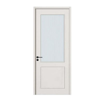 High Quality Pvc Film Laminated Extrusion Painting Wpc Hollow Frame Complete Door for Bathroom