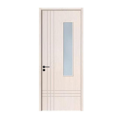 High Quality Pvc Film Laminated Extrusion Painting Wpc Hollow Frame Complete Door for Bathroom
