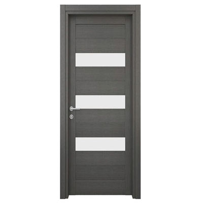 Sliding Doors Custom Cheap Reasonable Price Wpc Door with Glass Hollow Door Panel Waterproof for Bathroom with Smart Lock