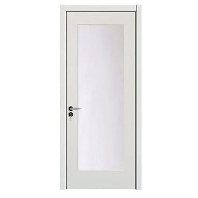 Sliding Doors Custom Cheap Reasonable Price Wpc Door with Glass Hollow Door Panel Waterproof for Bathroom with Smart Lock