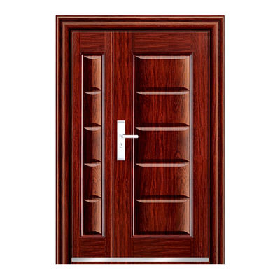 2024 Factory Price 48 Inch Wood Grain Security Door Metal Exterior Steel Main Door Design Residential with Smart Lock