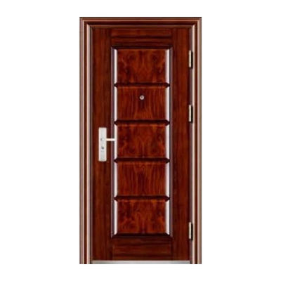 2024 Factory Price 48 Inch Wood Grain Security Door Metal Exterior Steel Main Door Design Residential with Smart Lock