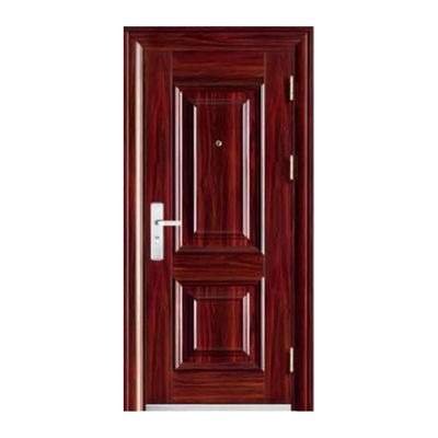 2024 Factory Price 48 Inch Wood Grain Security Door Metal Exterior Steel Main Door Design Residential with Smart Lock