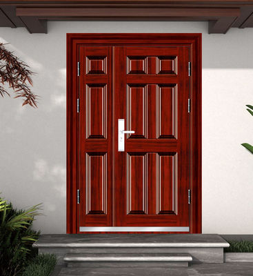 House Villa Exterior Metallic Security Front Entry Doors Design Modern Stainless Steel Metal Main Entrance Pivot with Smart Lock