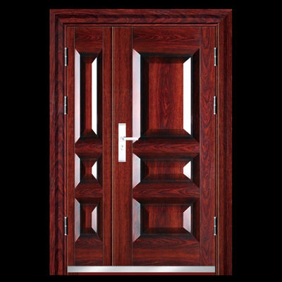 House Villa Exterior Metallic Security Front Entry Doors Design Modern Stainless Steel Metal Main Entrance Pivot with Smart Lock