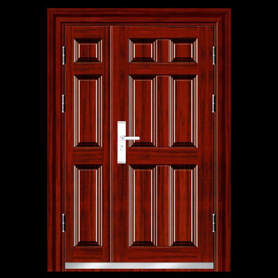 House Villa Exterior Metallic Security Front Entry Doors Design Modern Stainless Steel Metal Main Entrance Pivot with Smart Lock