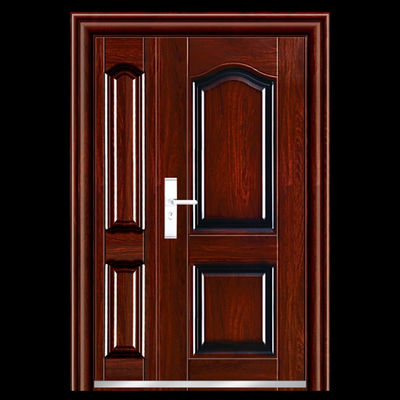 House Villa Exterior Metallic Security Front Entry Doors Design Modern Stainless Steel Metal Main Entrance Pivot with Smart Lock