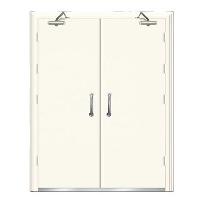 China China Fire Door Frameless Power Coating One Set Fire Rated Metal Door 36 84 With 10 Door Closer Hinge With UL Listed With Smart Lock