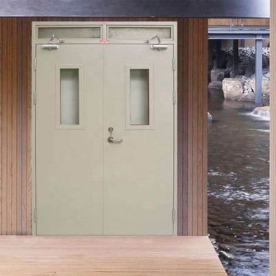 China China Fire Door Frameless Power Coating One Set Fire Rated Metal Door 36 84 With 10 Door Closer Hinge With UL Listed With Smart Lock