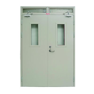China China Flat Design Fire Doble Fire Plated Metal Fire Proof Doors Sliding Door System With Smart Lock