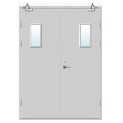 Modern Single Steel Security Entry Doors Fire Proof Rated Exit Door UL 90mins Sound Proof Fire Door Flush