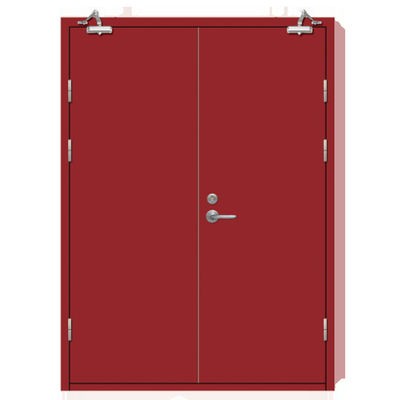 Modern Single Steel Security Entry Doors Fire Proof Rated Exit Door UL 90mins Sound Proof Fire Door Flush