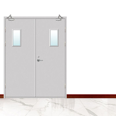 Modern Single Steel Security Entry Doors Fire Proof Rated Exit Door UL 90mins Sound Proof Fire Door Flush