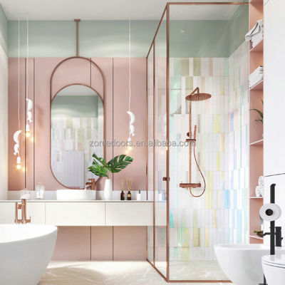 2025 Sensor Indoor Bathroom Doors Other Frameless Tempered Enclosure Glass Shower Door for Home with Smart Lock