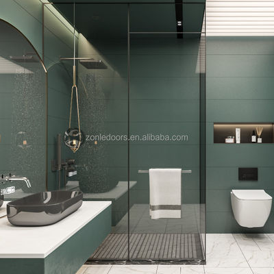 2025 Sensor Indoor Bathroom Doors Other Frameless Tempered Enclosure Glass Shower Door for Home with Smart Lock