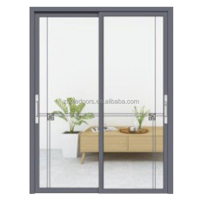 High Quality Black Aluminum Framed Bathroom Sliding Glass Shower Door