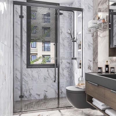 Frameless Shower Door Hardware Hot Selling Tempered Glass Sliding Shower Door