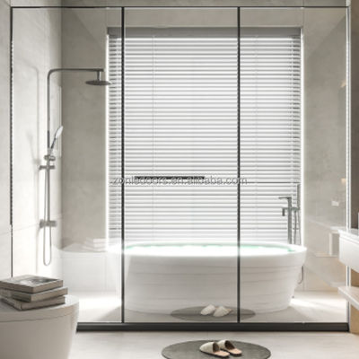 Curved Gray and Black Golden Frame Bathroom Corner Shower Room Slide Glass Shower Door Enclosure