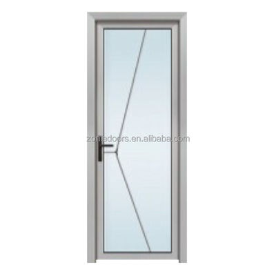 Modern Aluminum Frame Interior Swing Tempered Glass Bathroom Shower Door