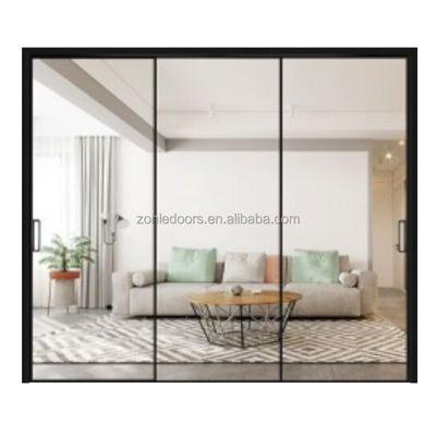 2024 High Quality Aluminum Alloy Swing Door Slide Roller Interior Aluminium Glass Doors Hing for Room Kitchen Sliding Door