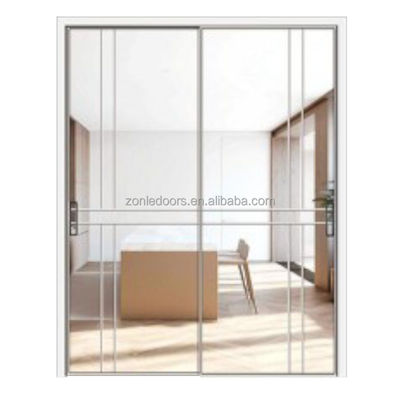 2024 High Quality Aluminum Alloy Swing Door Slide Roller Interior Aluminium Glass Doors Hing for Room Kitchen Sliding Door