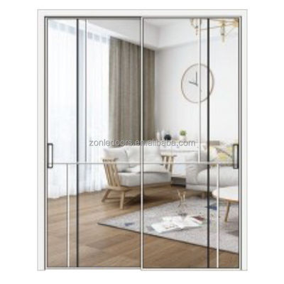 2024 High Quality Aluminum Alloy Swing Door Slide Roller Interior Aluminium Glass Doors Hing for Room Kitchen Sliding Door