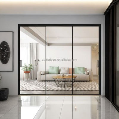 2024 High Quality Aluminum Alloy Swing Door Slide Roller Interior Aluminium Glass Doors Hing for Room Kitchen Sliding Door