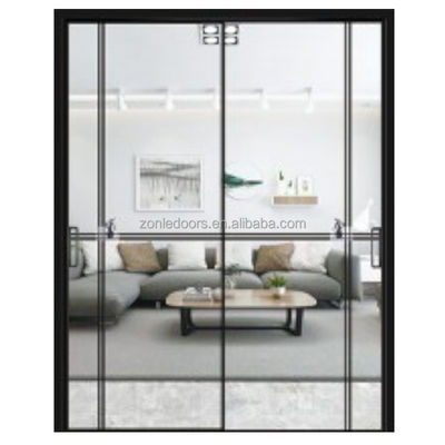 Hidden Shower Room Solid Wood Door Hinged With Aluminum Metal Frame Invisible Wall Door