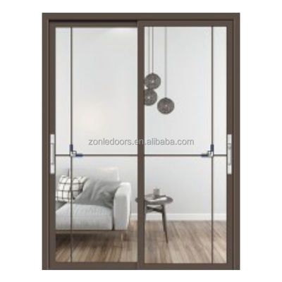 Luxury Hotel Hidden Sliding Shower Room Door Black Aluminum Profile Frame Factory Price
