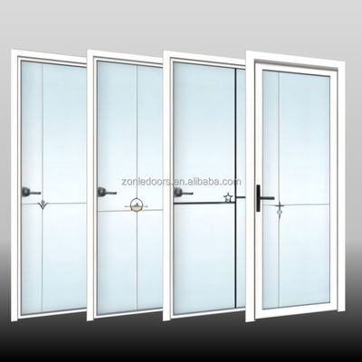 China Manufactured Economical Mdf Wood Bathroom Door Durable Upvc/Aluminium Shower Door