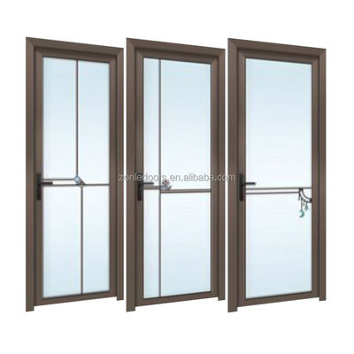 Frame Clear Glass With Aluminum Hardware Double Sliding Bathroom Shower Door